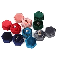 hot sales%ef%bc%81%ef%bc%81%ef%bc%81new arrival portable vintage velvet ring jewelry necklace organizer hexagonal storage box wholesale dropshipping