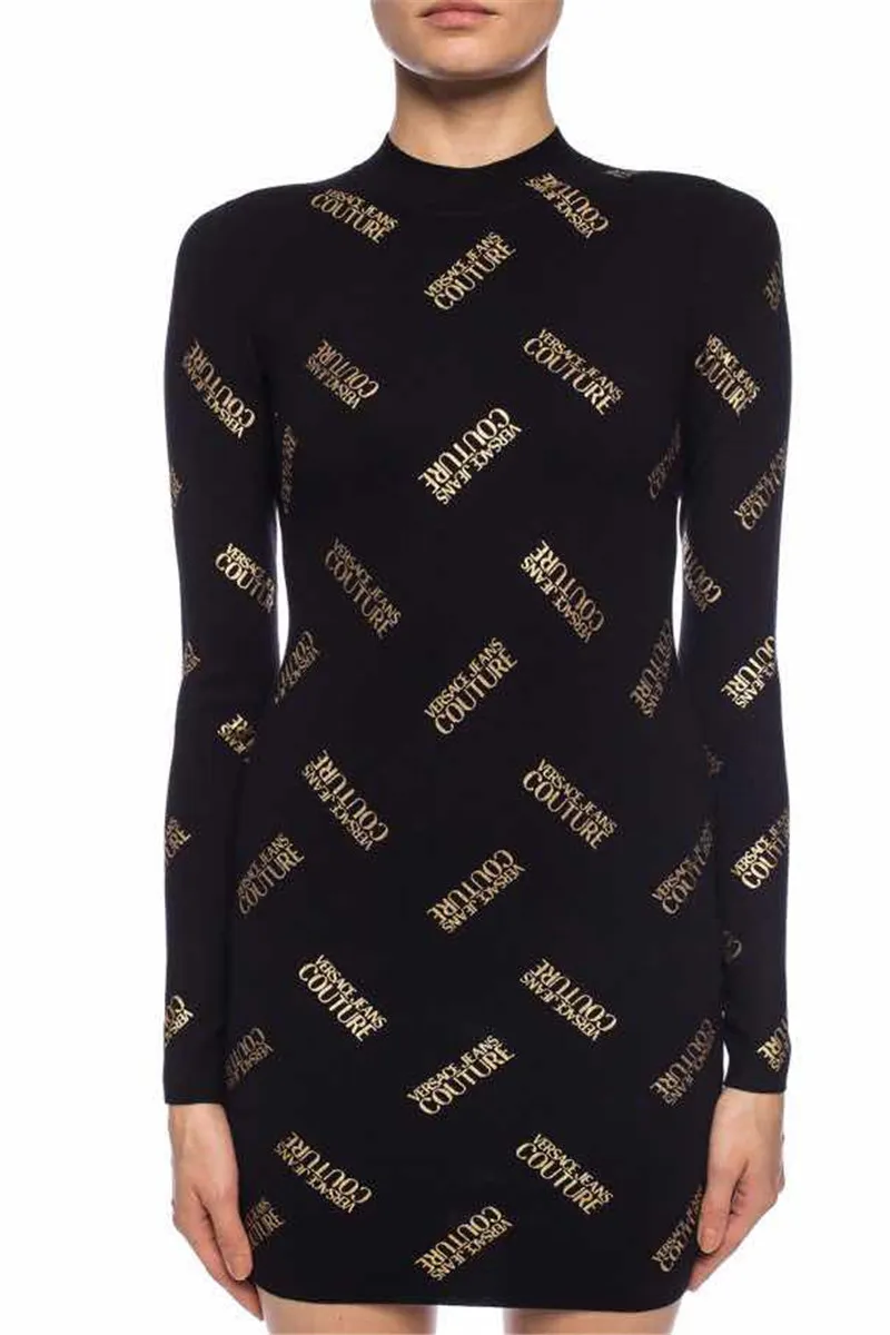 Вискозное Бандажное платье жаккардовое черное облегающее женское с длинным