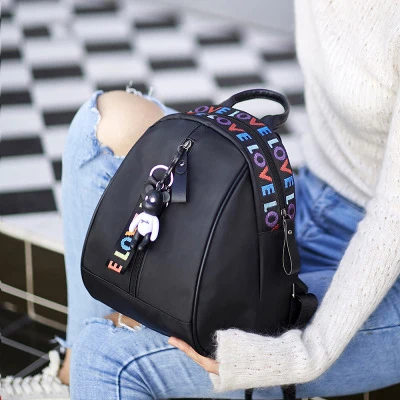 

Women Travel Bag Anti-theft Oxford Cloth Backpack Large Capacity Fashion Love Casual Backpacks Unisex Black School Backpacks