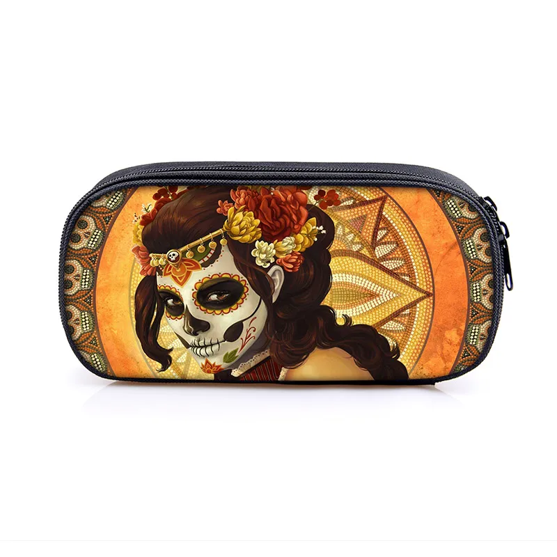 В готическом стиле с принтом героями мультфильмов косметический Чехол Карандаш