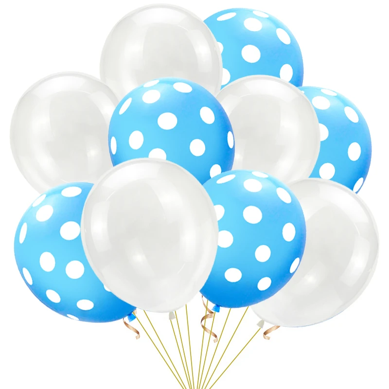Милый узор в горошек Цвет латексных воздушных шаров с комбинация для маленьких