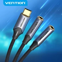 vention type c to dual 3 5 jack usb c to 3 5mm aux double earphones audio adapter for usb c tablet phone laptop jack 3 5 cable