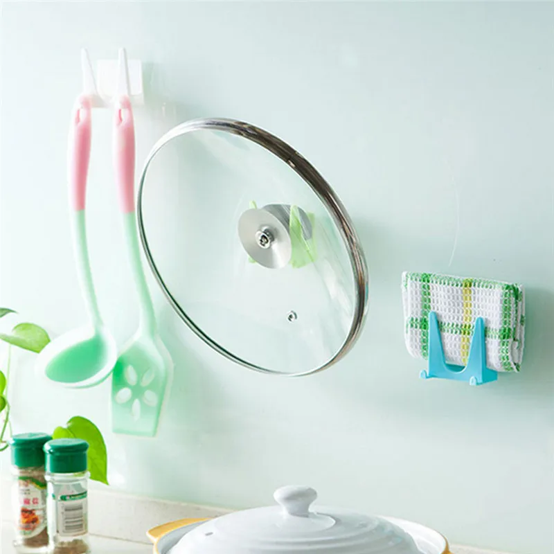 Настенный Пластик Кухня горшок набор посуды стеклянная крышка чехла присоски