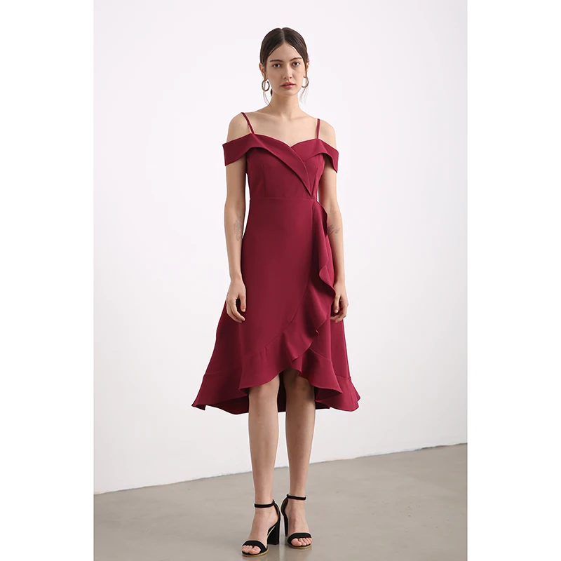 2019 Для женщин платье подружки невесты трапециевидной формы без бретелек с