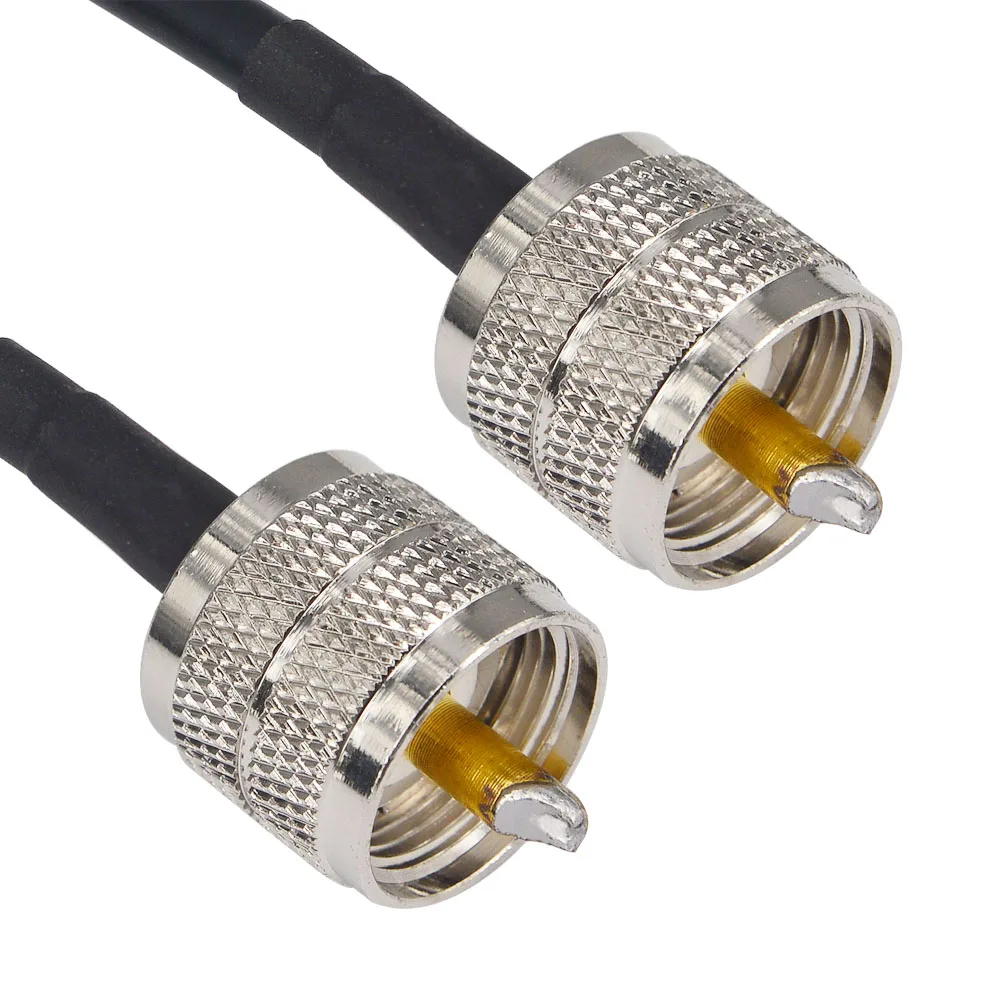 Радиочастотный коаксиальный кабель UHF разъем «Папа-папа» UHF PL259 Male to UHF Male PL259 RG58 Pigtail кабель 50 см 2 м 5 м 10 м