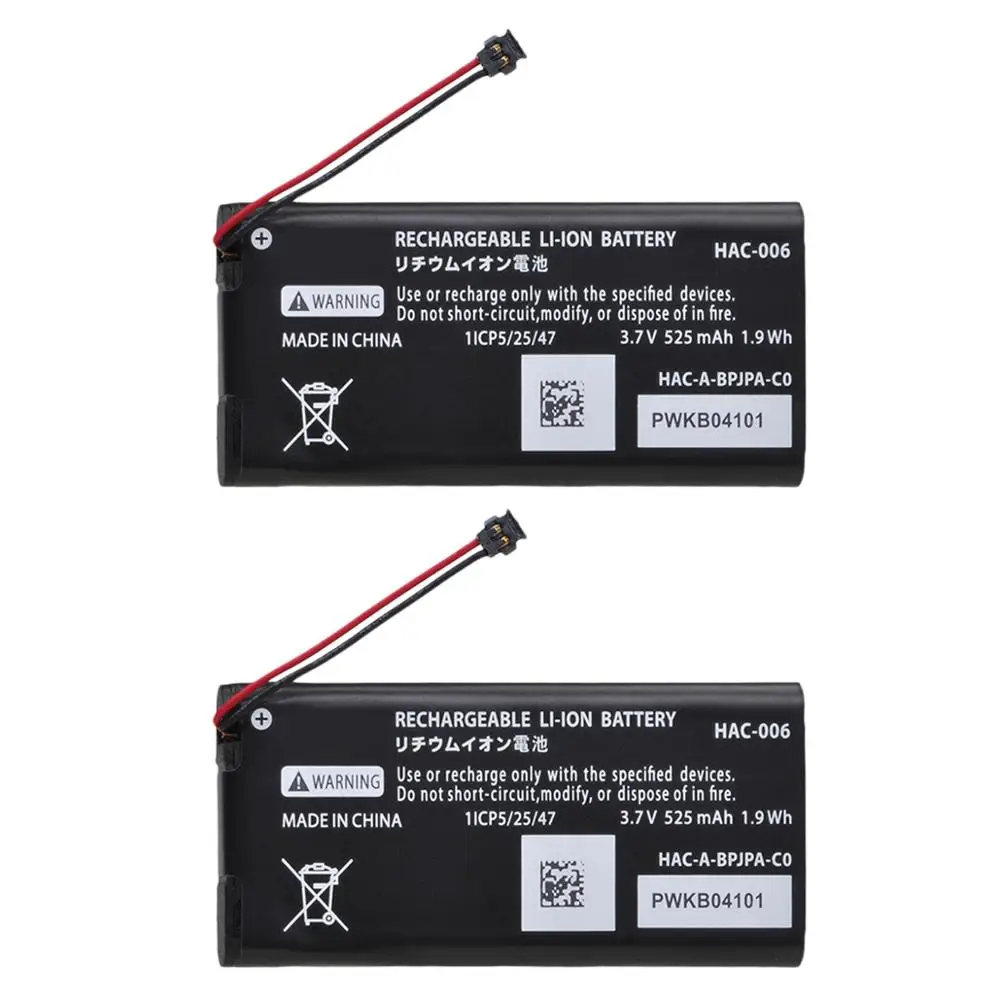 

2pcs 525mAh HAC-006 Switch Battery HAC-BPJPA-C0 HAC-015/016 HAC-A-JCL-C0 HAC-A-JCR-C0 For Nintendo Switch Ns Joy-Con Controller