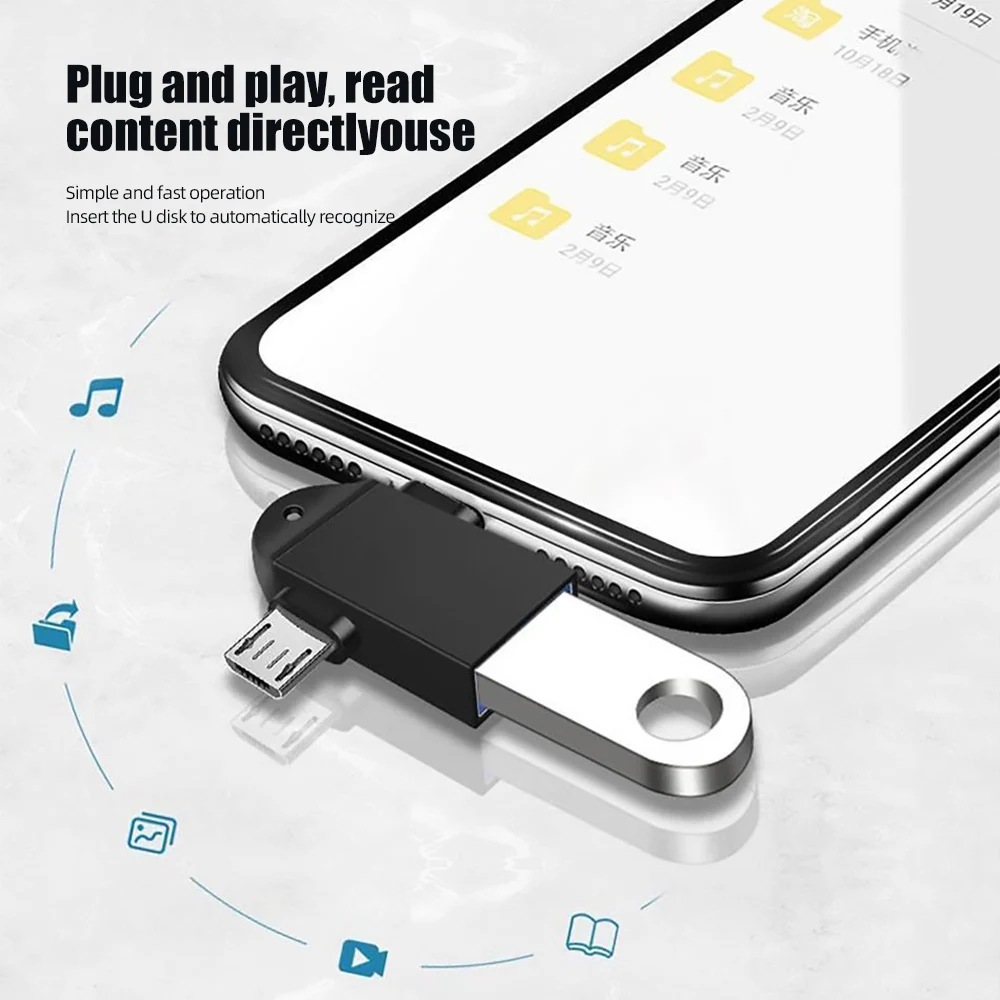 Ihuigol Type C OTG адаптер 2в1 Micro USB штекер Женский для Macbook Pro LG Samsung S9 S10 Xiaomi mi 9