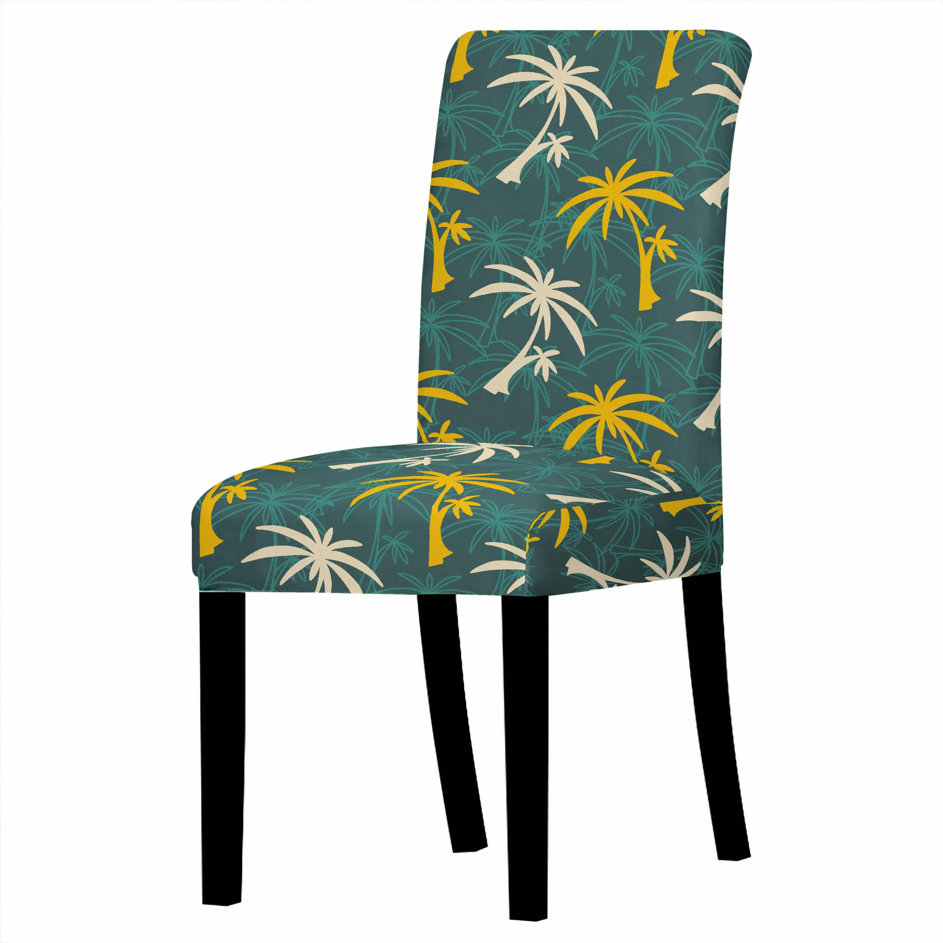 Nordic Leaf pattern Chair Cover Home Dining Elastic Chair Covers Multifunctional Spandex Elastic Cloth Universal Stretch 1PCS