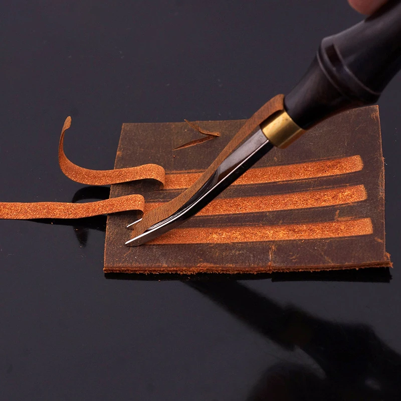 

Leather Craft Rand Trimmen Tool Sandelhout Breed Schop Blade Lederen Rand drummen Artefact Drum Lederen Gereedschap