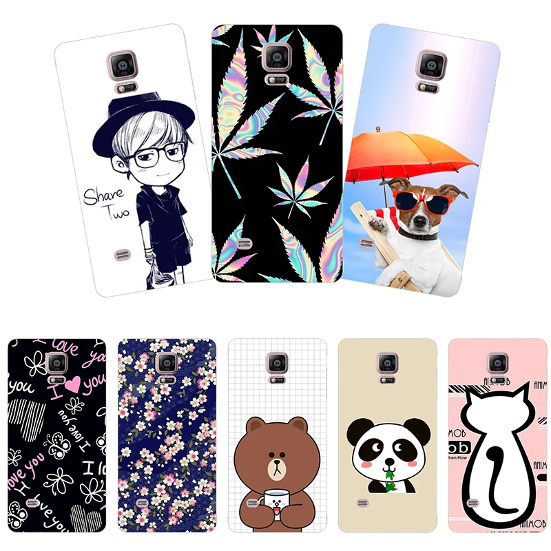 For Samsung Galaxy Note 4 5 7 8 9 Soft Silicone Painted Cartoon Cat Phone Case Note4 Note5 Note7 Note8 Note9 | Мобильные телефоны и