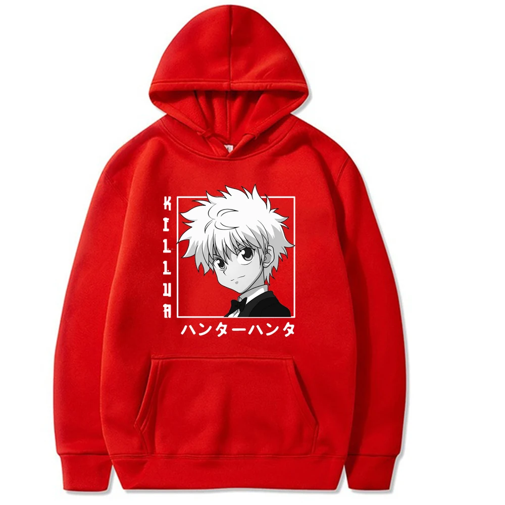 

Hunter X Hunter Killua Hoodie Japanese Anime Long Sleeves Loose With Pockets Unisex Clothes