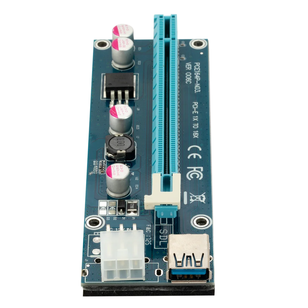 PzzPss 10 шт. VER006C PCIe 1x до 16x Экспресс Райзер карта графическая pci-e удлинитель 60 см USB 3 0