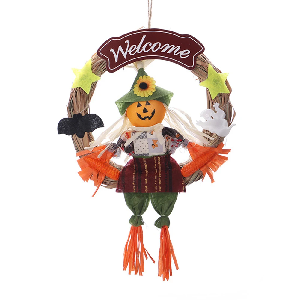 Вечерние висячие украшения на Хэллоуин украшение для сцены соломенный венок