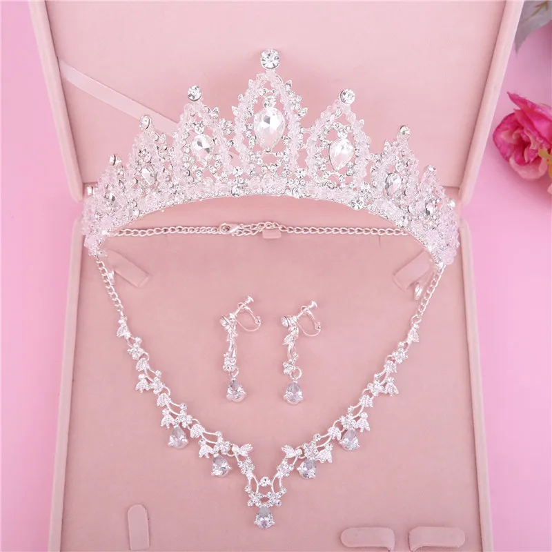 Комплект свадебных украшений стразы ожерелье кристалл серьга с жемчугом |