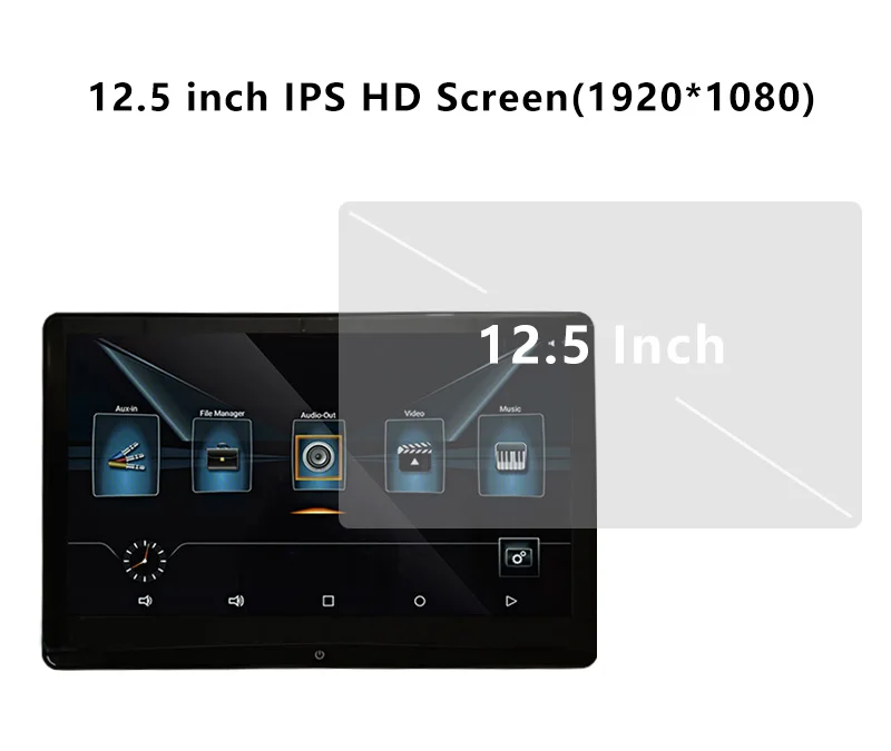 12,5 дюймов Android 9,0 1920*1080 4K 1080P Автомобильный подголовник монитор сенсорный экран wifi/Bluetooth/USB/SD/HDMI/FM/Mirroring/Miracast