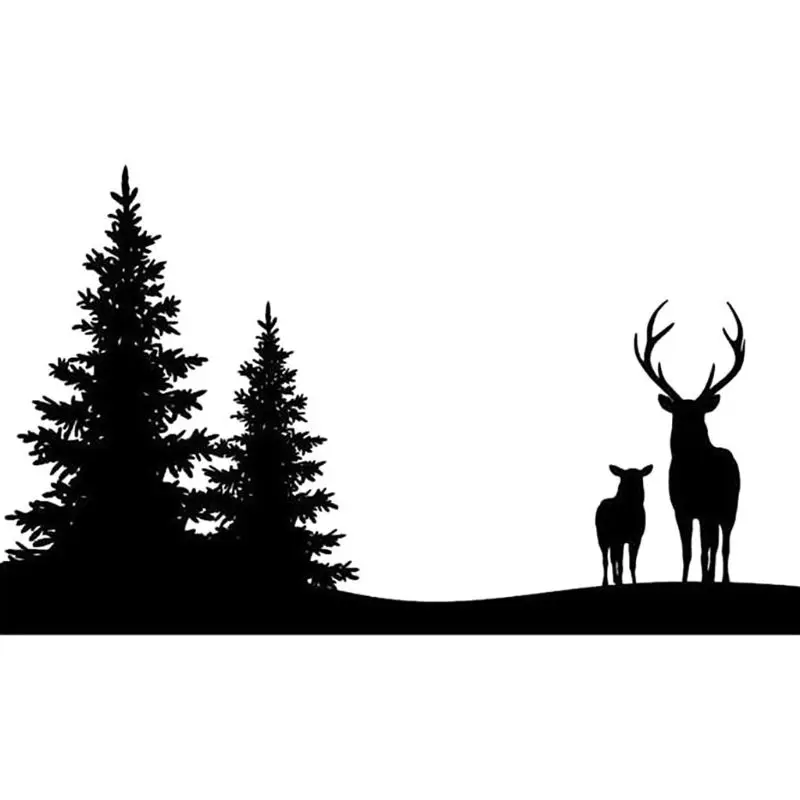 Лось олень лес углеродистая сталь высечка тиснение трафарет шаблон форма сделай