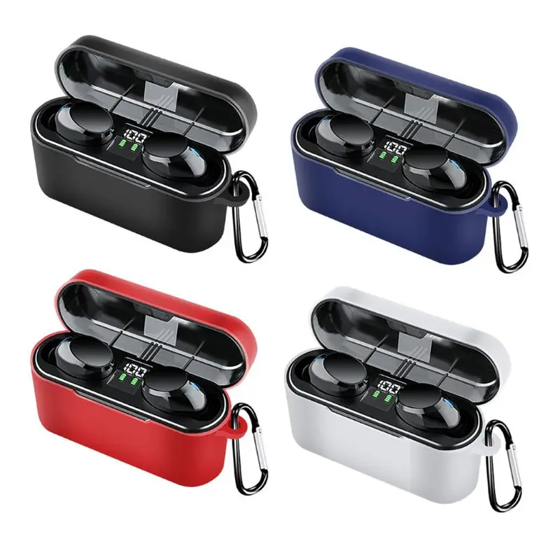 Пыленепроницаемый защитный чехол Мягкий силиконовый с карабином для наушников