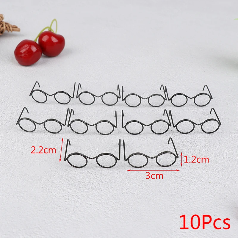 10Pcs Fashion Round Frame Lensless Retro Cool Doll Glasses For 30cm No Lens | Игрушки и хобби