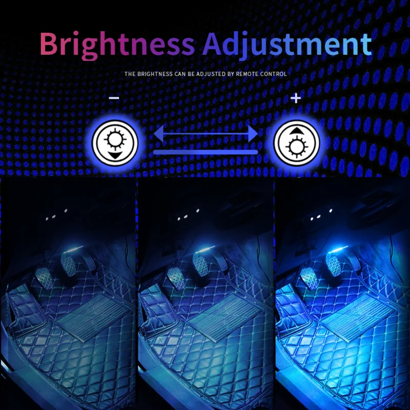 Интерьер автомобиля ножная подошва атмосферсветильник свет лампа дистанционное