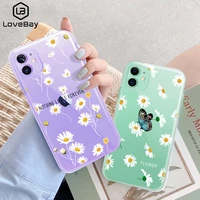 lovebay summer daisy print case for iphone 11 12 pro max xr x xs max 6 6s 7 8 plus 5 5s se 2020 13 pro max soft tpu clear cover