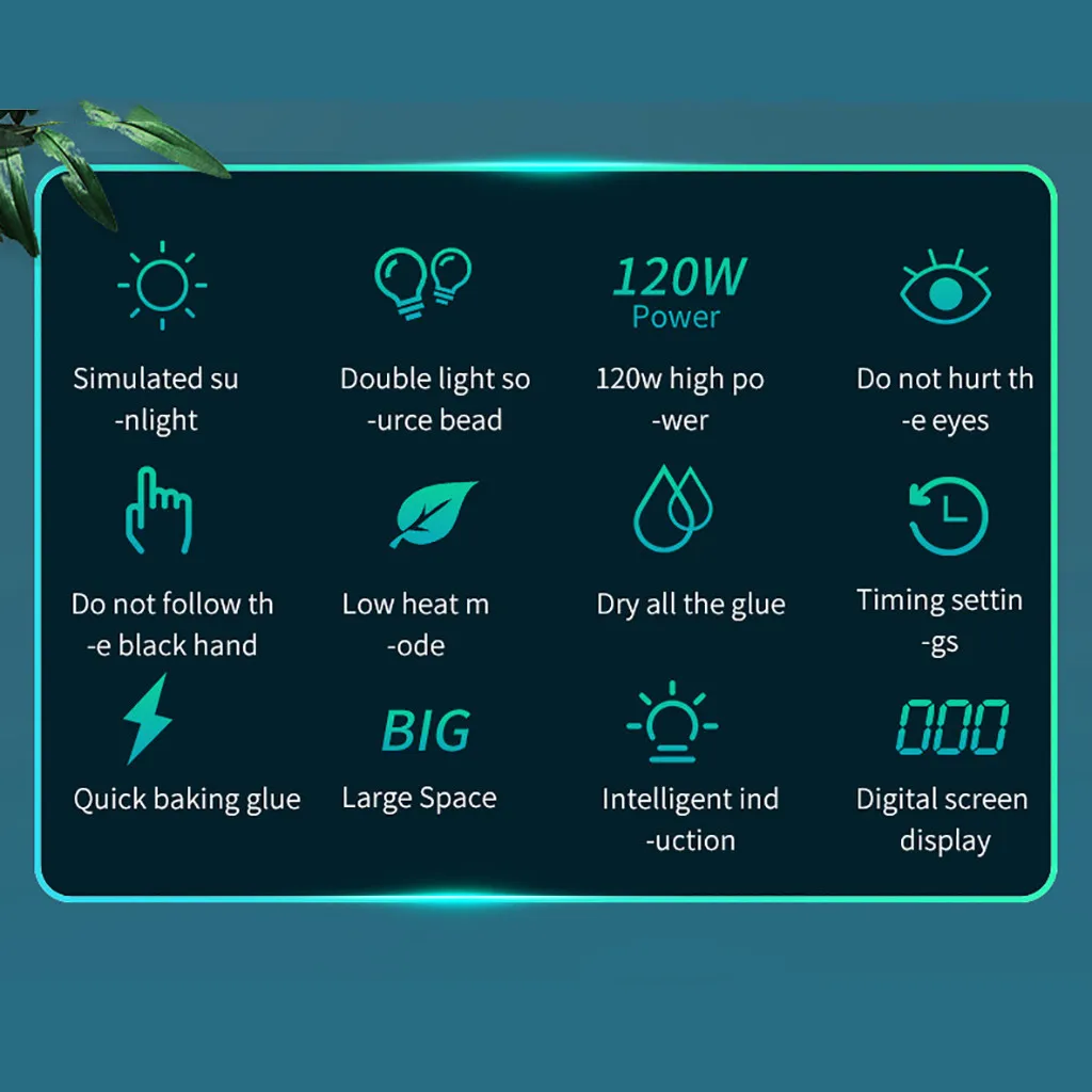 Светодиодный УФ Сушилка для ногтей 120 Вт отверждающая лампа сушки гель лака