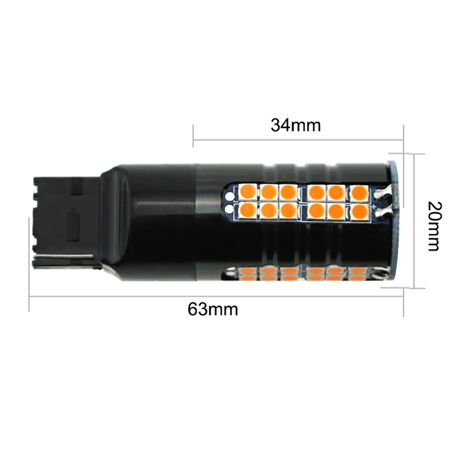 HYZHAUTO 2 светодиодный т. T20 Светодиодные Лампы Canbus без ошибок 3030 60SMD W21W светильник