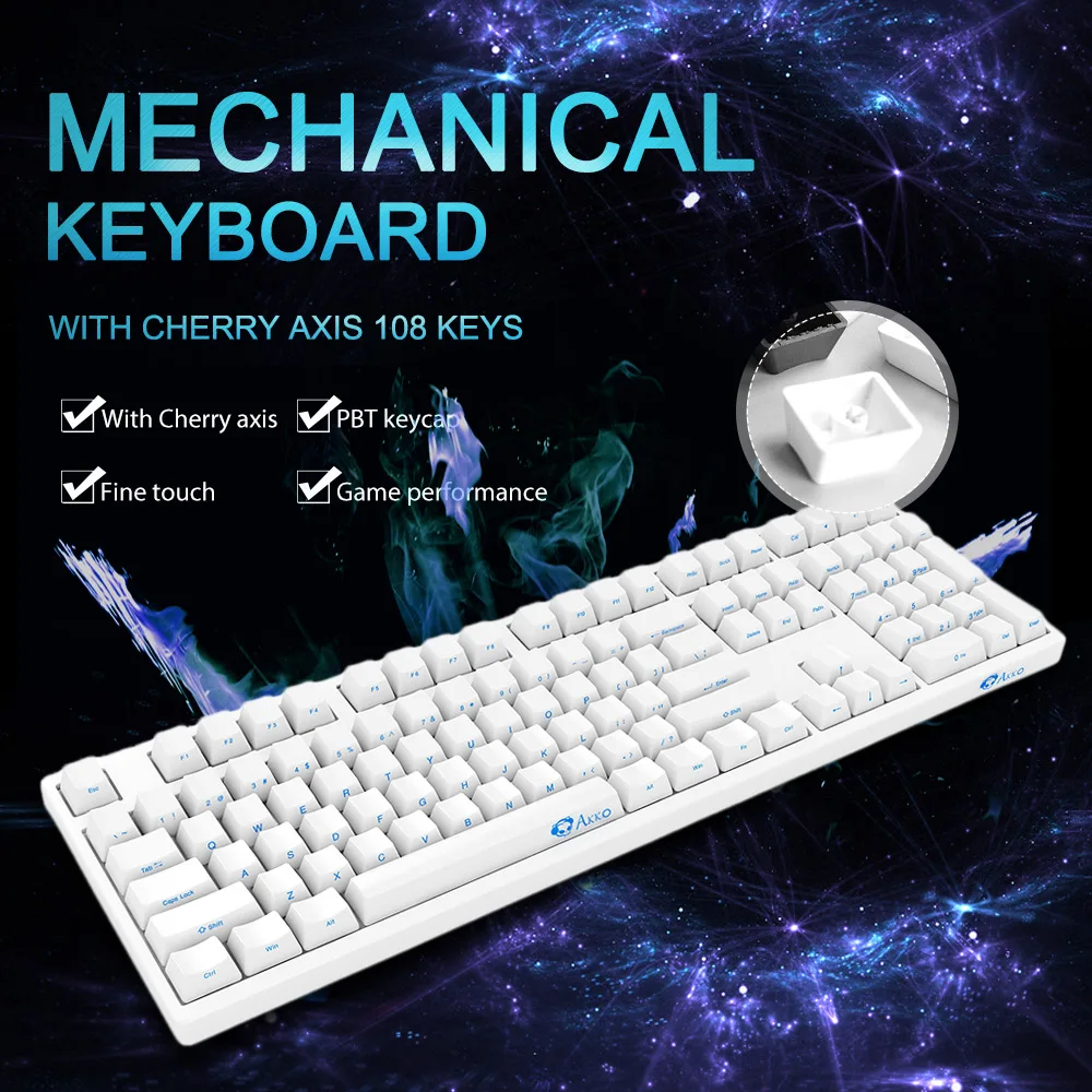 Оригинальная AKKO 3108 игровая механическая клавиатура с боковой резьбой 85% PBT 108 клавишами type-C USB проводной компьютерный геймер Cherry MX Переключатель