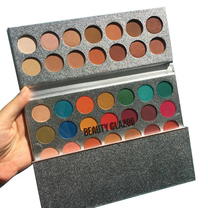 BEAUTY GLAZED палитра теней для век 63 цвета блестящие матовые тени макияжа