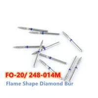 20pcs blue rings 248 014m dental dimond burs fo 20 fg shank 1 6mm medium high speed high quality grinding tool for dentistry
