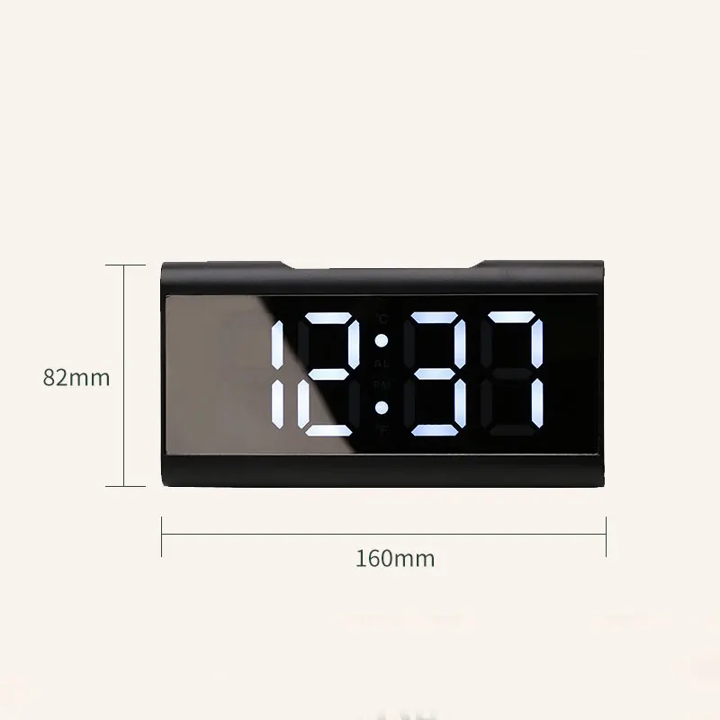 WEKKER Digital Alarm Clock Desk Table Curved LED Screen Clocks Bedroom Temperature Snooze Function Home Decor | Дом и сад