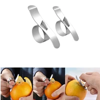1pcs creative stainless steel orange peelers lemon parer citrus fruit skin remover durable orange opener kitchen gadgets