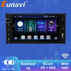 Автомагнитола Eunavi, 2 Din, мультимедийный плеер на Android, с GPS, для Toyota Corolla Vios, Crown, Camry, Hiace, Previa, RAV4