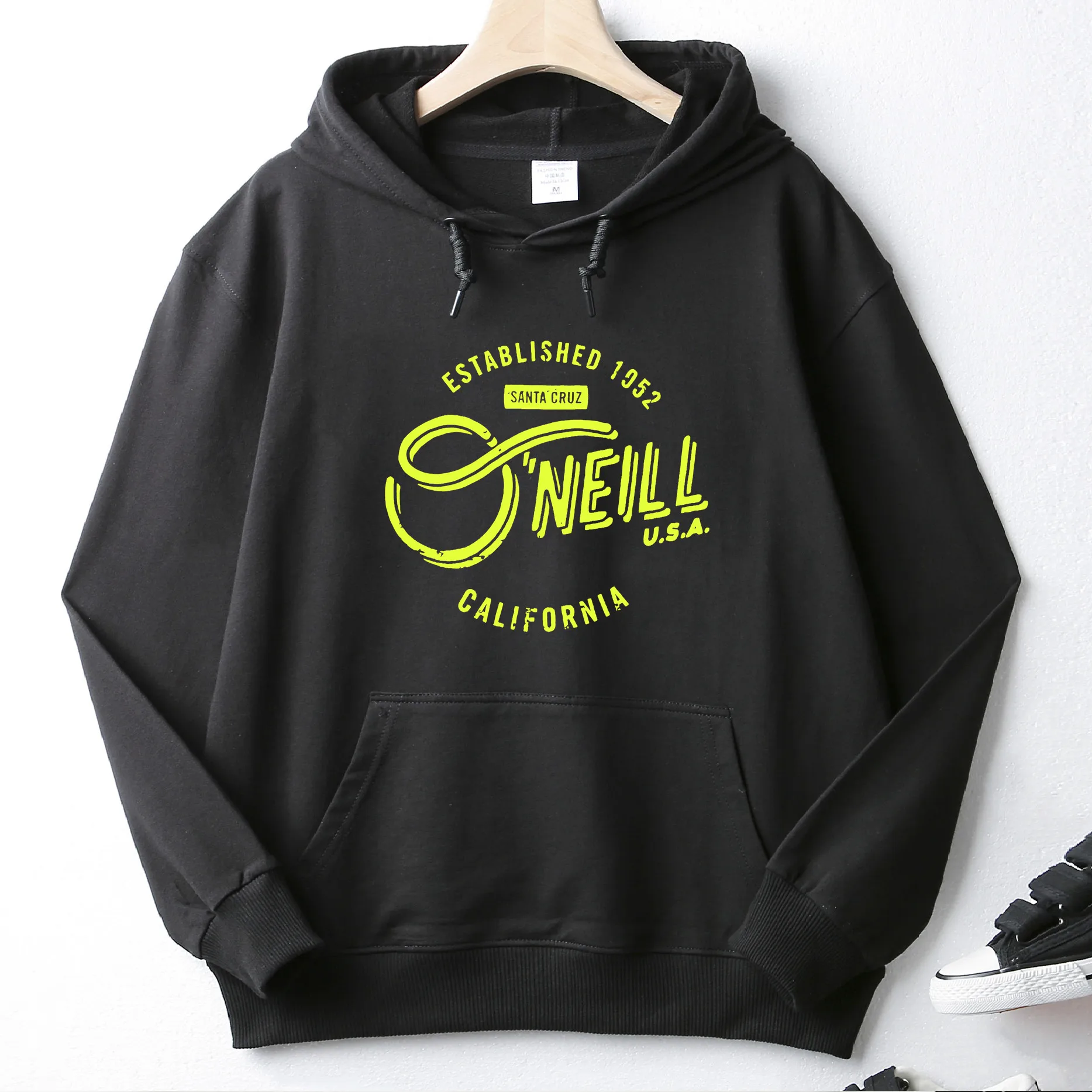 

Oneil Established 1952 California Autumn Winter Hoodie Slim Long Sleeve Pocket Sweatshirt Unique Unisex Tops Pullover