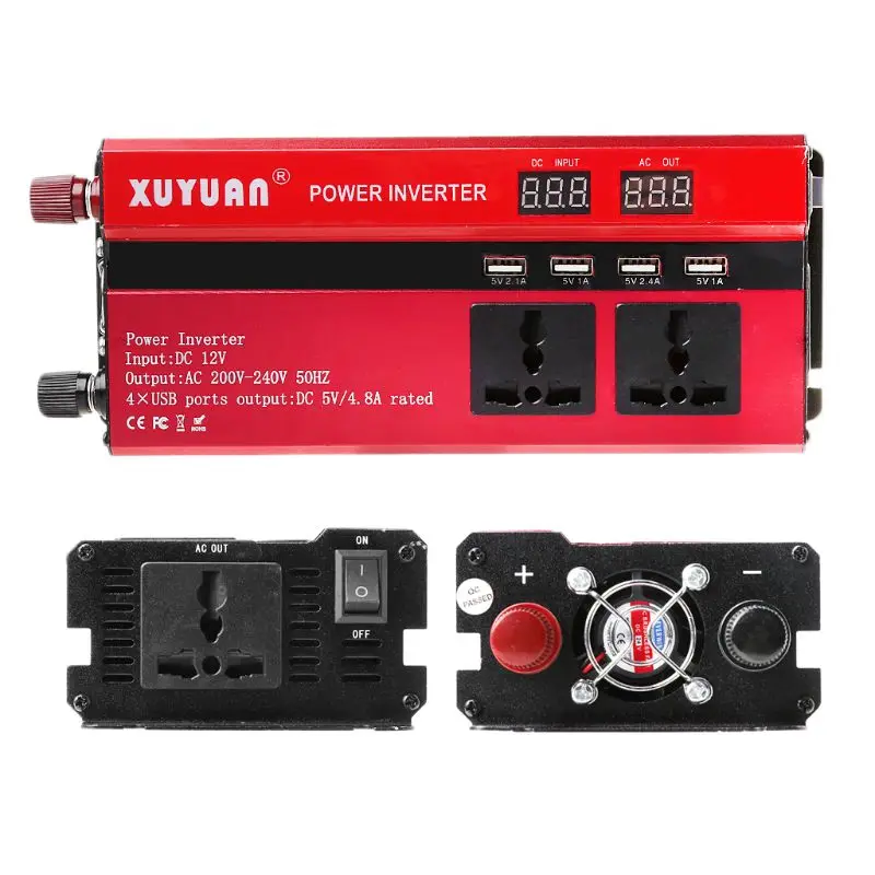 5000 Вт Инвертор солнечной энергии Синусоидальная волна светодиод 4 USB постоянного