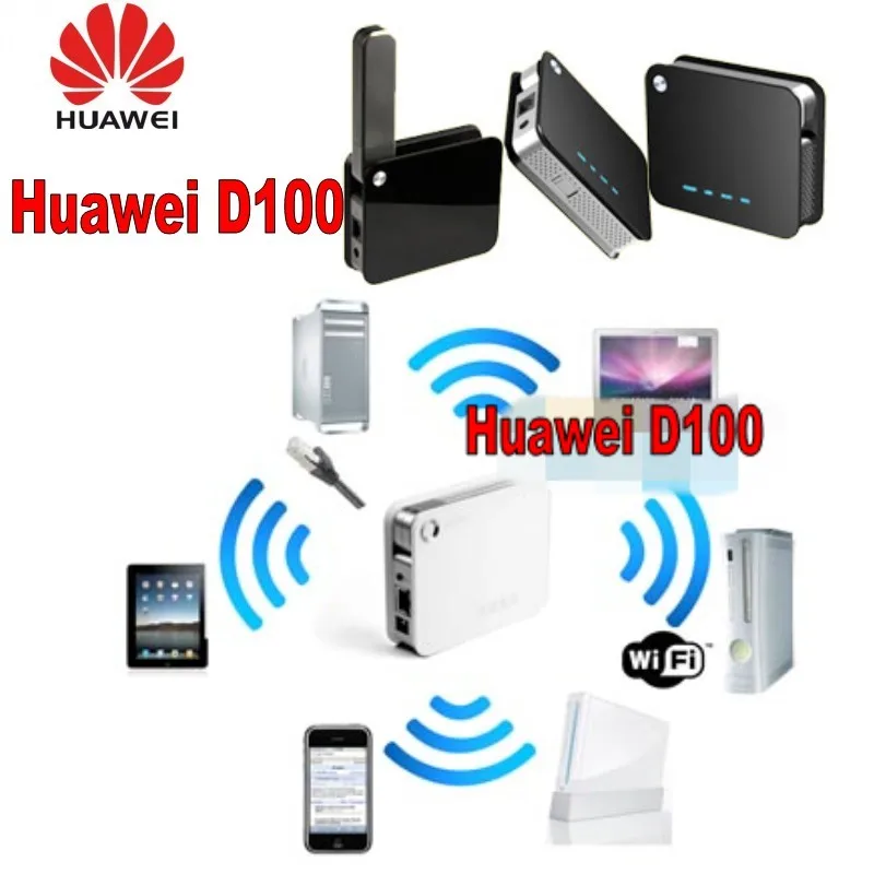 Беспроводной маршрутизатор Huawei D100 3g трансформирует USB 3G модем донгл 54 Мбит/с в WiFi
