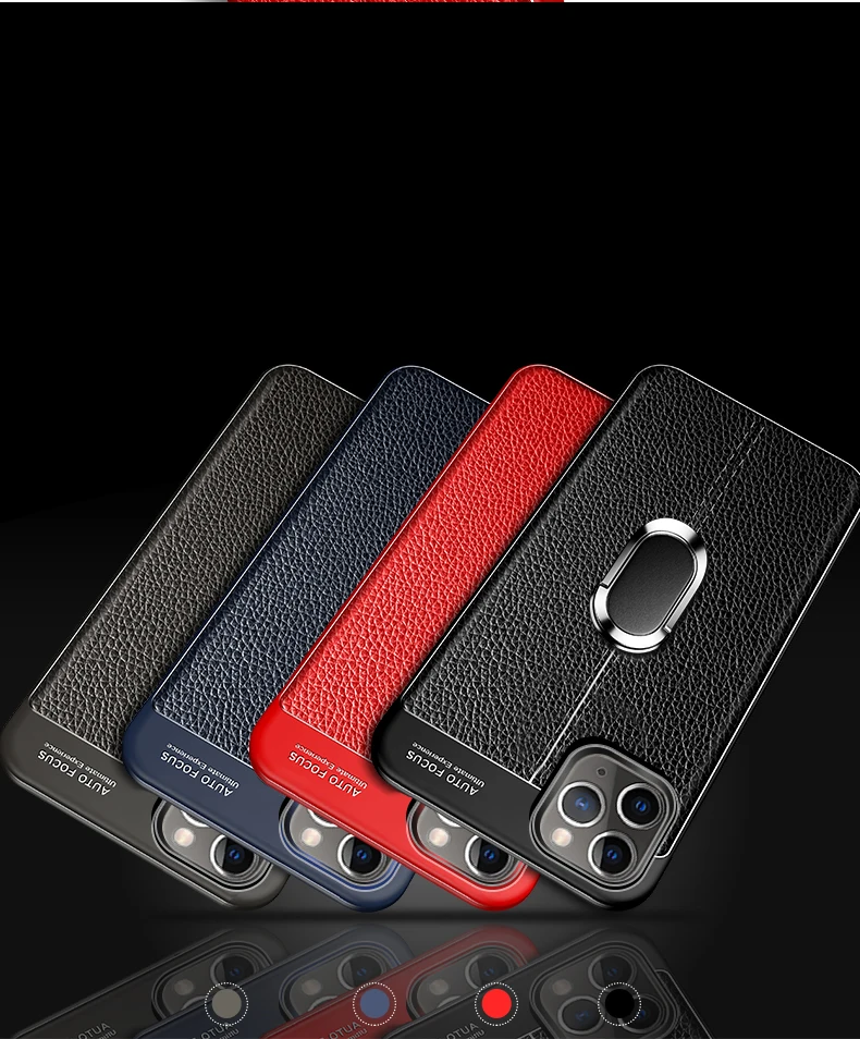 OceSap для iPhone 11 Pro Max чехол Роскошный кожаный магнитный кольцевой кронштейн задняя крышка для iPhone X XR XS Max 7 8 Plus чехол Coque