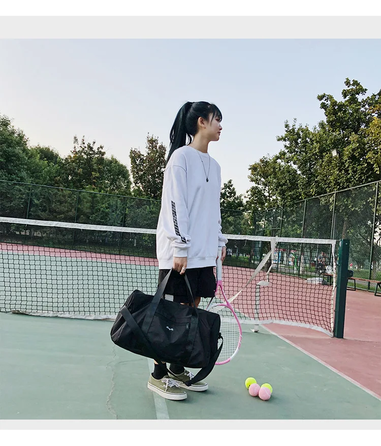 Women Training Handbags Female Short-Distance Duffel Package Large Capacity Folding Storage Fitness Waterproof Bag Waterproof
