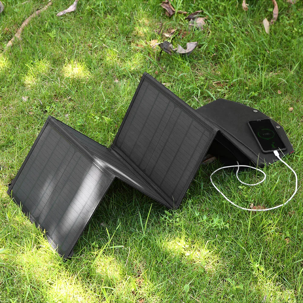 Складная зарядка на солнечной энергии солнечная батарея 80 Вт 2 порта USB|Солнечная