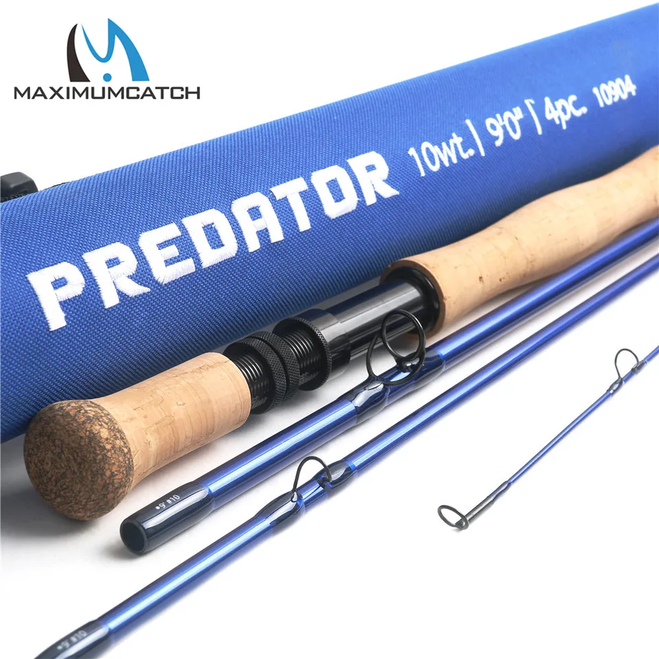 Maximumcatch Хищник 9FT морская муха Удочка 30 т SK углеродное волокно 8wt/9wt/10wt/12wt 4 шт. Удочка с Cordura Rod Tube - Цвет: Rod only