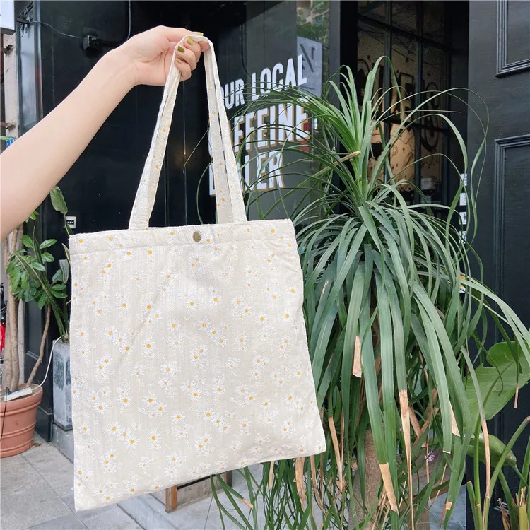 casual large capacity tote designer sweet daisy women shoulder meseenger bags canvas lady crossbdoy bag summer beach big purses | Багаж и