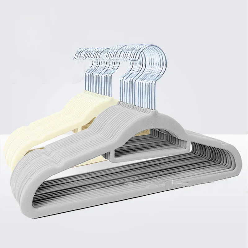 Вешалка Нескользящая пластиковая бархатная для пальто индивидуальная вешалка