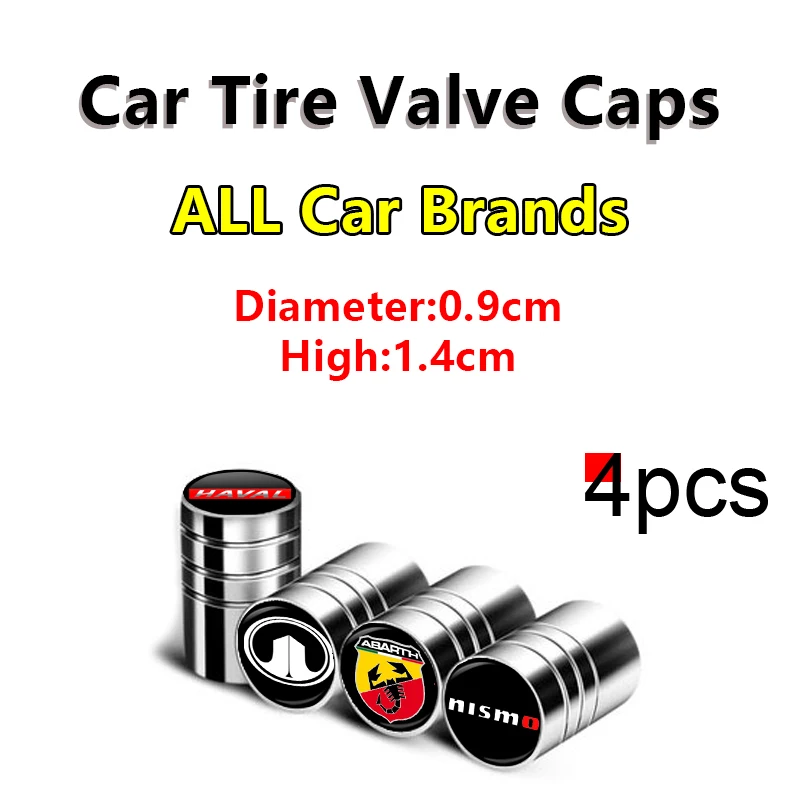 

4pcs Car Tire Valve Caps Covers Round valve For VWs Accessories Volkswagens CC Polo T5 6R Golf 7 6 5 4 MK7 MK5 Passat B6 Touran