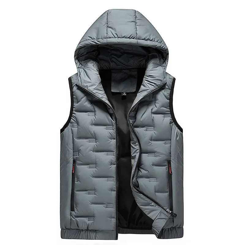 

2021 Men's Fall Winter Hooded Vest Youth Fashion Casual Exercise Vest