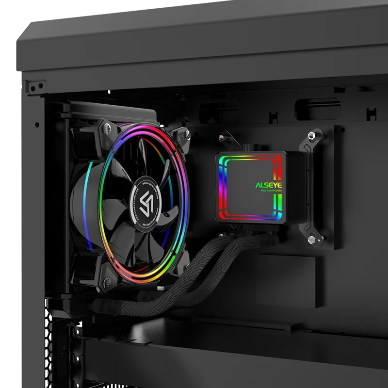Жидкостное охлаждение Alseye HALO AIO LIQUID COOLER 120 170Вт 1x120мм 781085 RGB LED | Компьютеры и офис