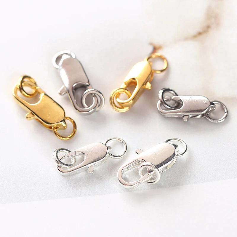 

10Pcs 14X5/12X4mm Metal Lobster Clasps Claw Hooks For DIY Jewelry