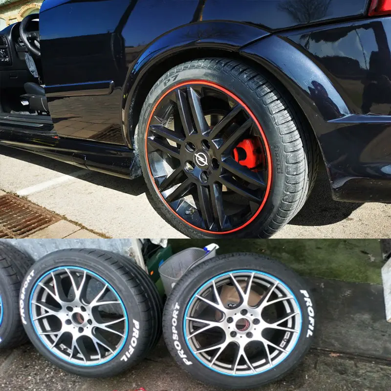8 м рулон лезвия с ободом автомобиль Цвет колесные диски протекторы Декор полосы