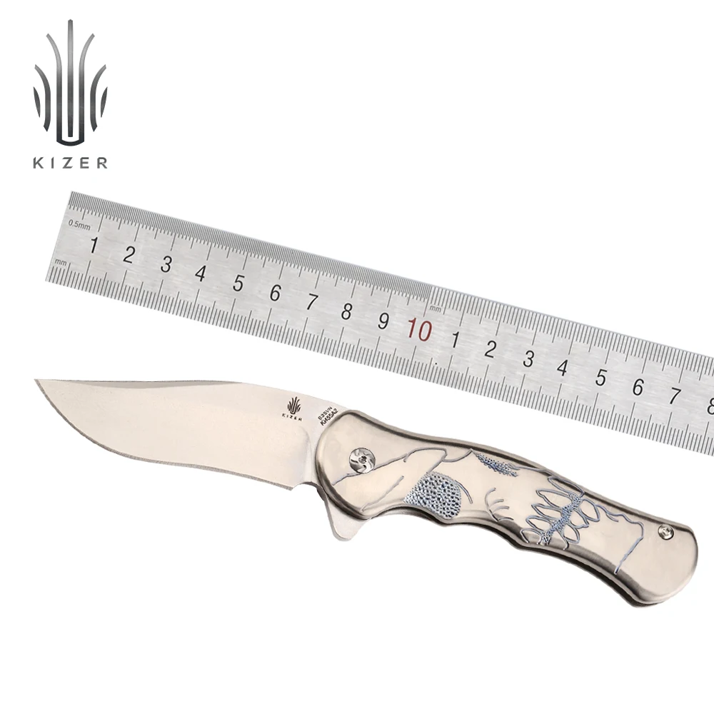 Kizer складной нож для выживания S35VN разработан Matt cuckiara KI455A2 Dorado skully|Ножи| |