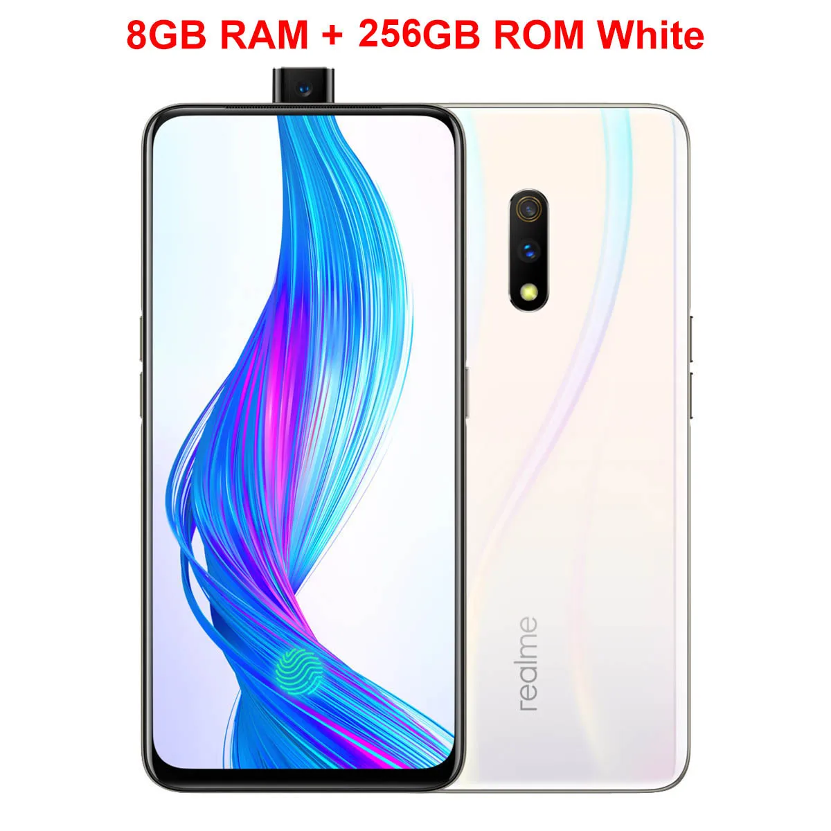 White 8GB 256 Мобильный телефон Realme X, 6,35 дюймов, AMOLED экран, 4 Гб ОЗУ, 64 Гб ПЗУ, Восьмиядерный процессор Snapdragon 710, 3765 МП, мАч, смартфон Super VOOC - Цвет: White 8GB 256