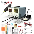 паяльная станция 3 в 1,паяльник электрический,9305D Многофункциональная паяльная станция с блоком питания Тепловая пушка Ремонтный набор паяльников Портативные инструменты для ремонта электроники,фен для пайки