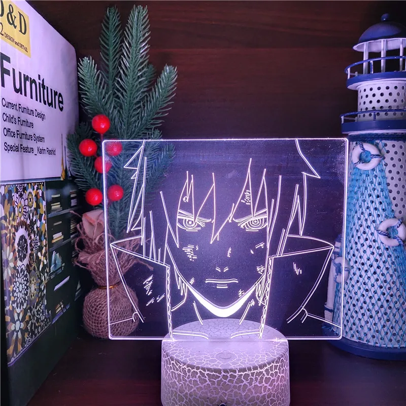 Светодиодная лампа удзумаки Наруто Учиха Саске Jiraiya Gaara с аниме ночсветильник для